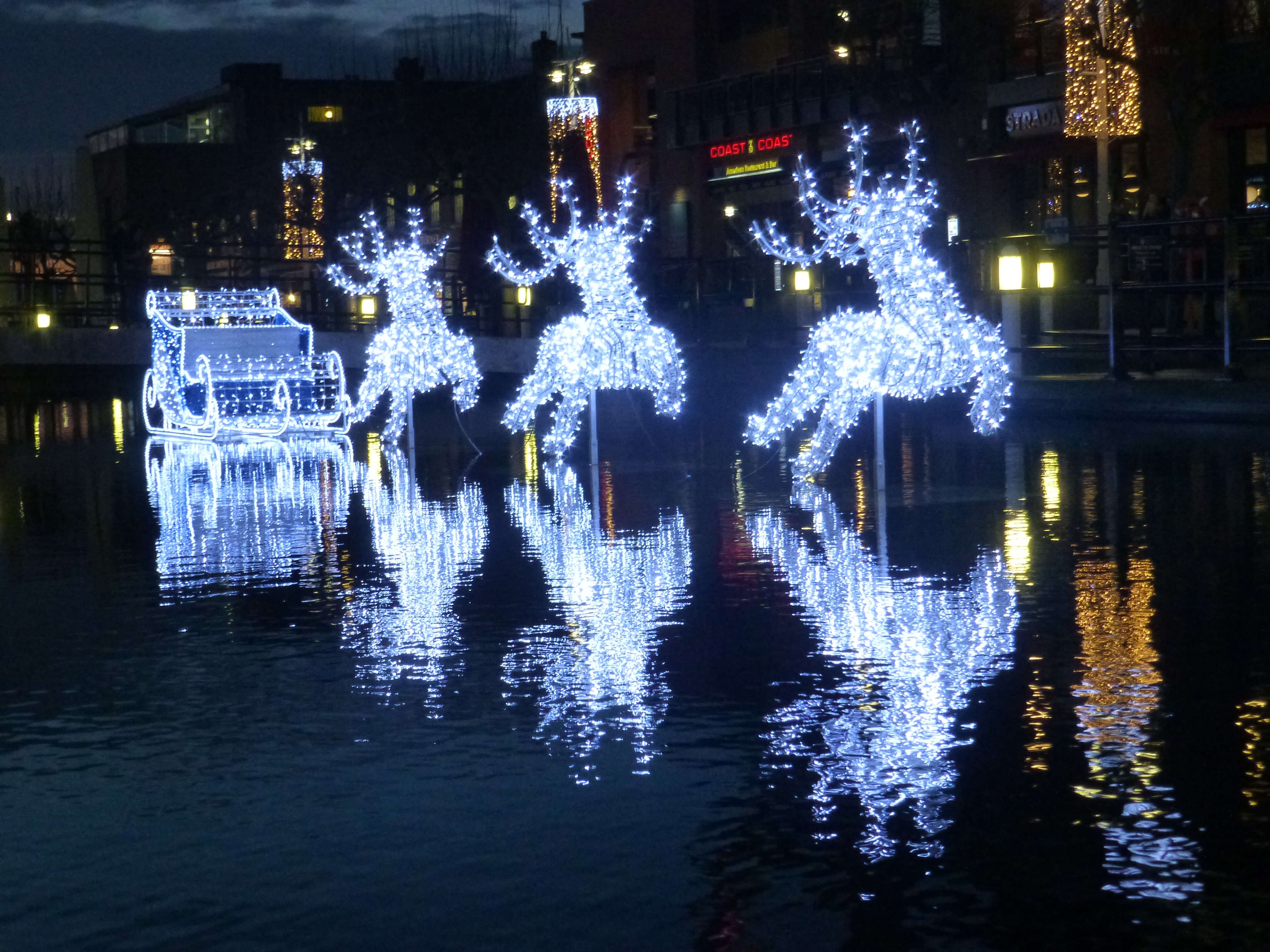 LED Deer & Sleigh